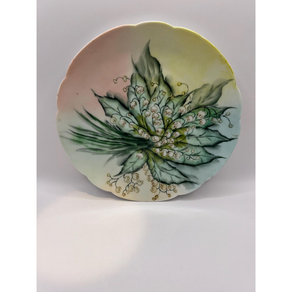 Favorite Bavaria Porcelain Hand Painted Plate Lily of Valley 3008 21 Plate